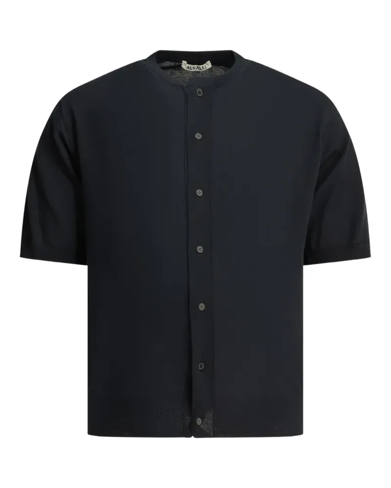 AURALEE button-up short-sleeve shirt - Blau Blau