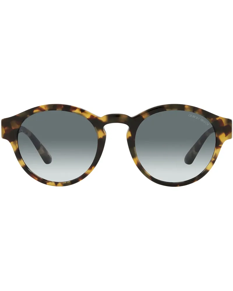 Giorgio Armani Runde Sonnenbrille in Schildpattoptik - Braun Braun