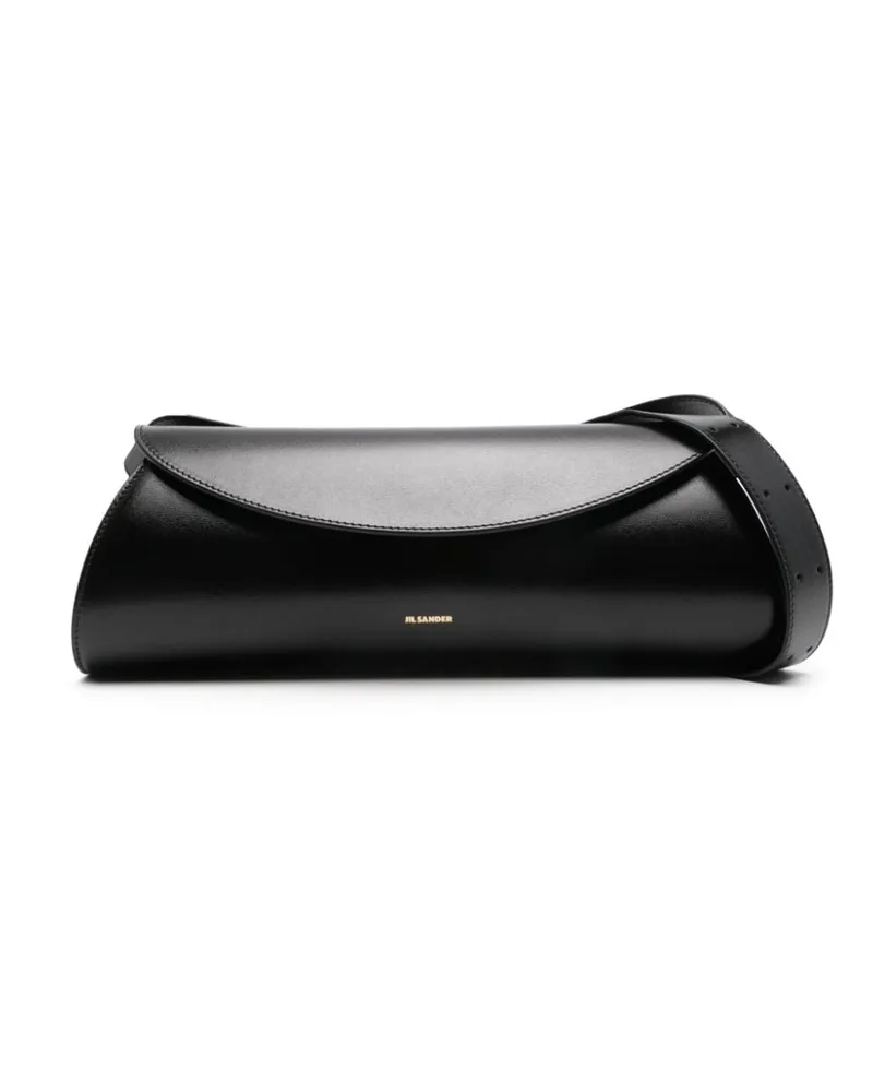 Jil Sander Große Cannolo Schultertasche - Schwarz Schwarz