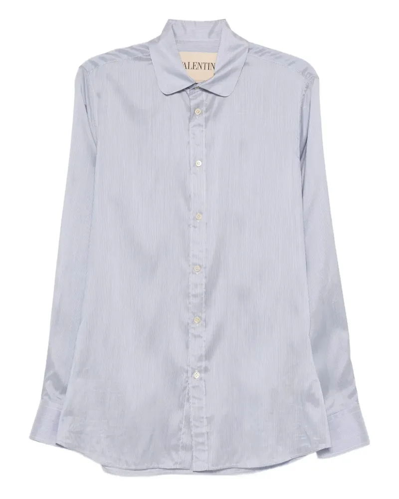 Valentino Garavani Gestreiftes Seidenhemd - Blau Blau
