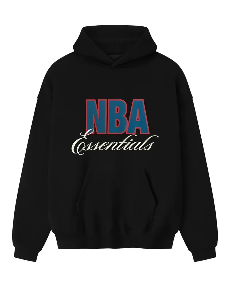 Fear of God NBA Essentials logo-print hoodie - Schwarz Schwarz