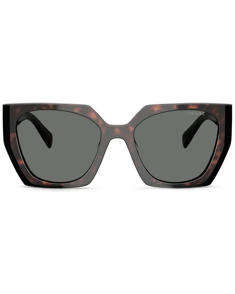 Prada Sonnenbrille mit eckigem Gestell - Braun Braun