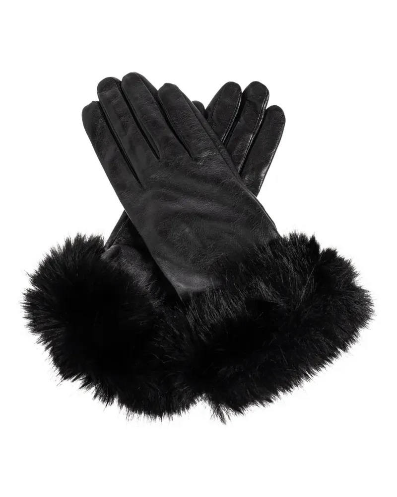 By Malene Birger leather fur-cuff gloves - Schwarz Schwarz