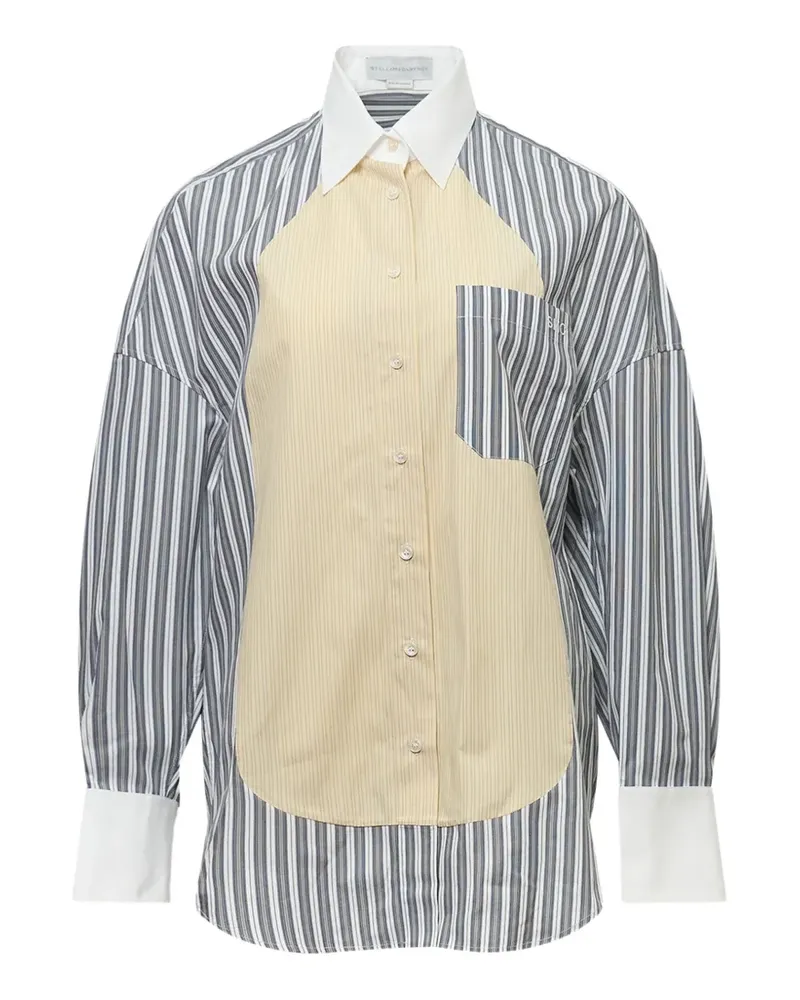 Stella McCartney Hemd mit gestreifter Tasche - Grau Grau
