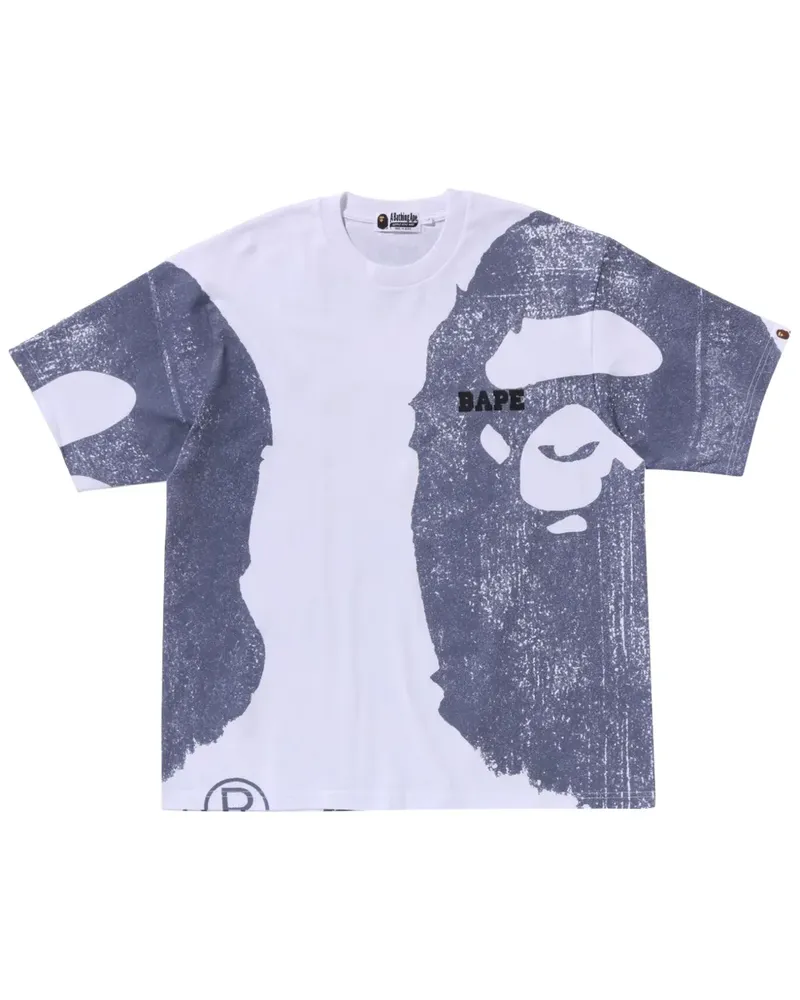 BAPE T-Shirt mit Logo-Print - Weiß Weiß
