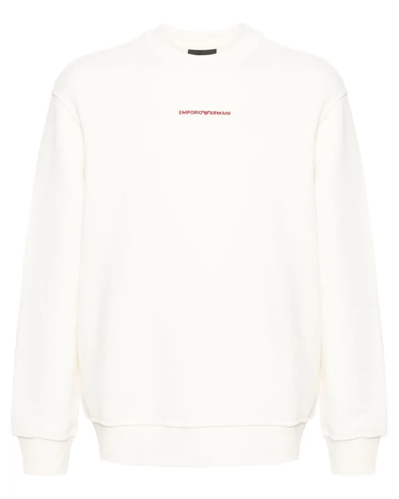 Emporio Armani Sweatshirt mit Logo-Stickerei - Weiß Weiß