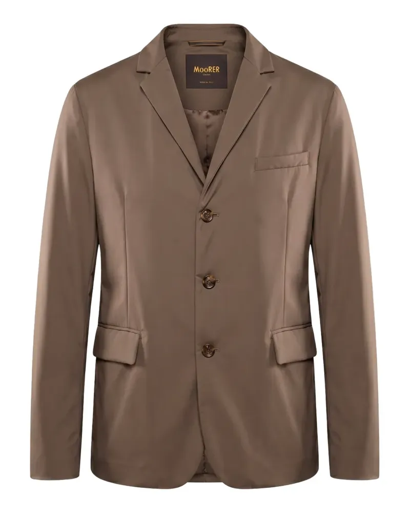 MOORER Jacke mit fallendem Revers - Braun Braun