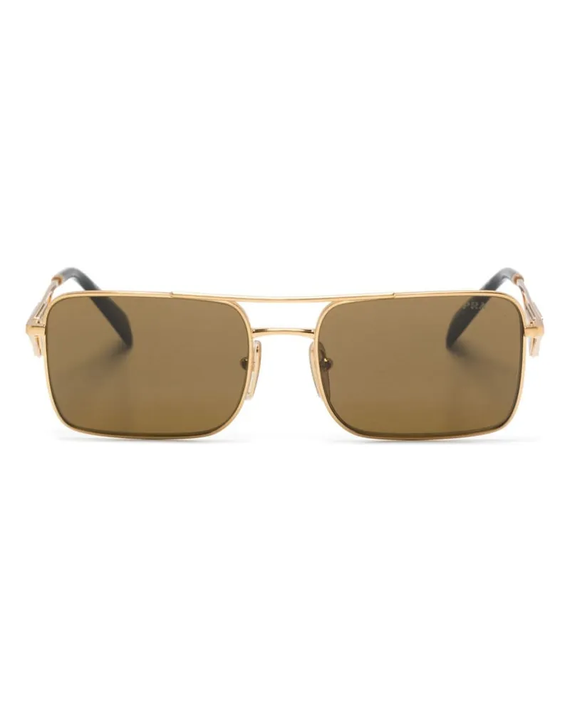 Prada Sonnenbrille mit eckigem Gestell - Gold Gold