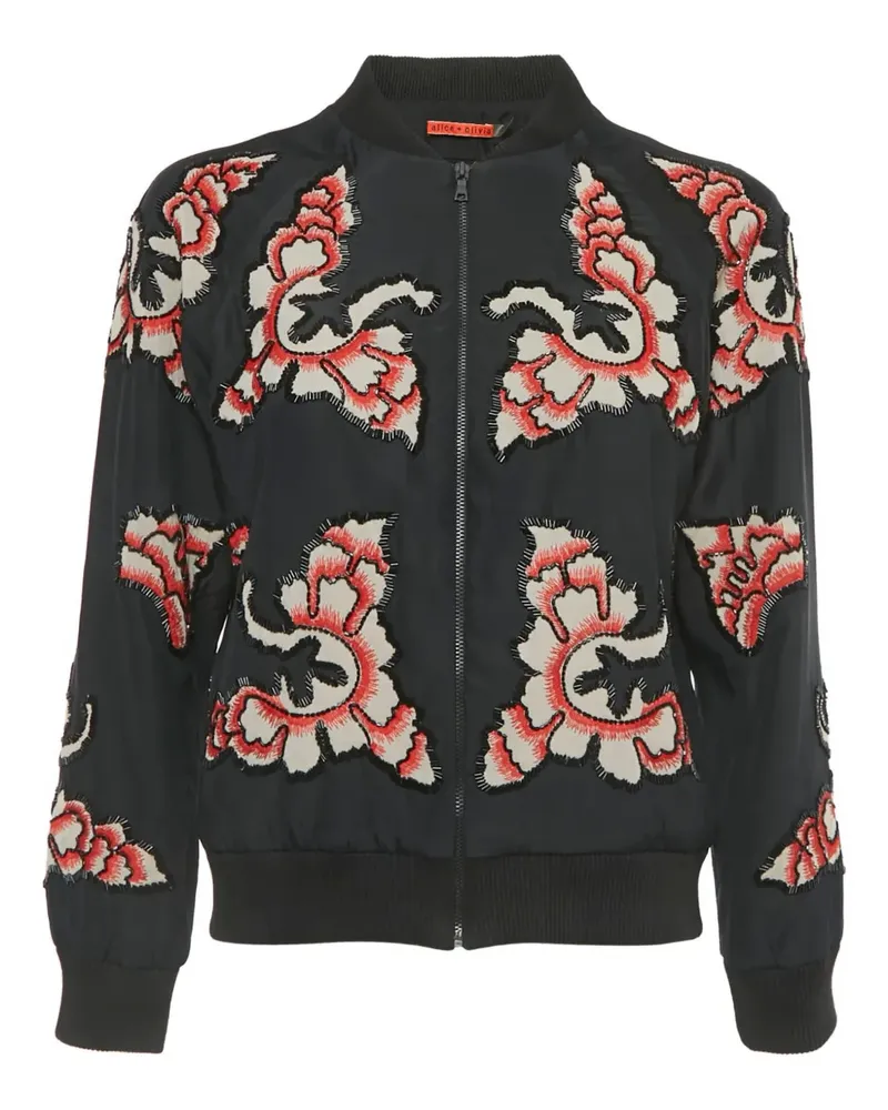 Alice + Olivia embellished bomber jacket - Schwarz Schwarz
