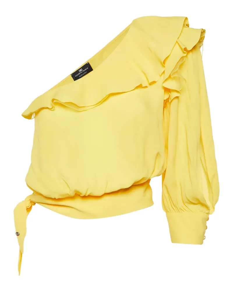 Elisabetta Franchi one-shoulder ruffled blouse - Gelb Gelb