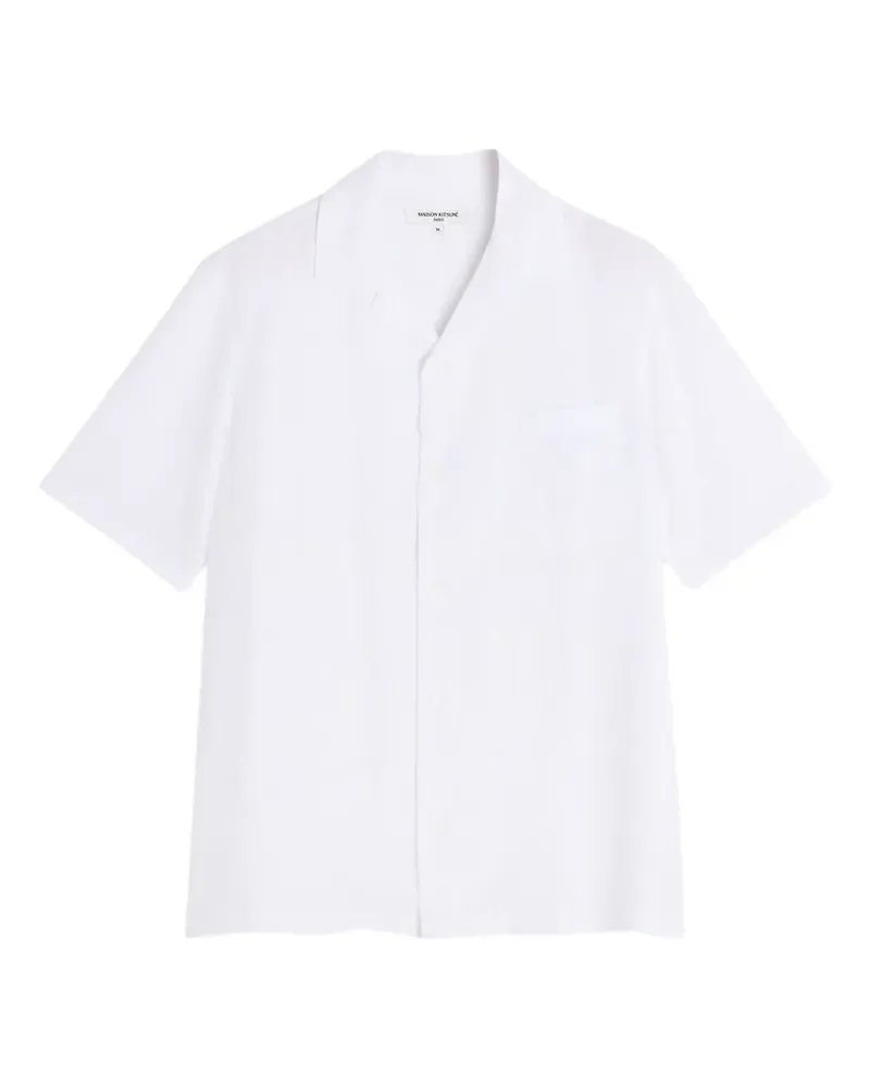 Kitsuné camp-collar short-sleeve shirt - Weiß Weiß