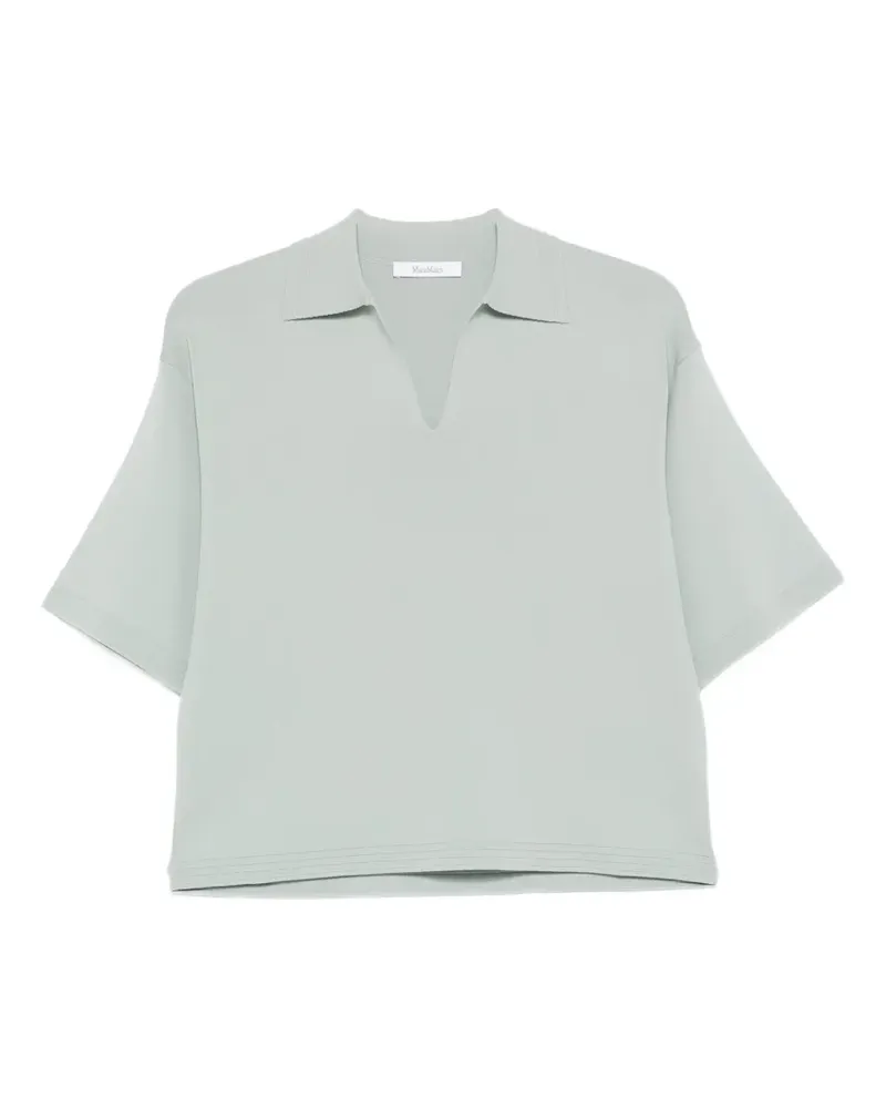 Max Mara T-Shirt mit V-Ausschnitt - Grün Grün
