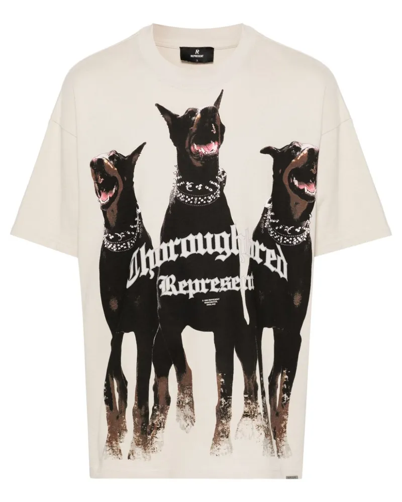 REPRESENT Thoroughbred T-Shirt aus Baumwolle - Nude Nude