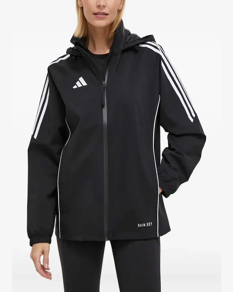 adidas Steppjacke mit drei Streifen - Schwarz Schwarz
