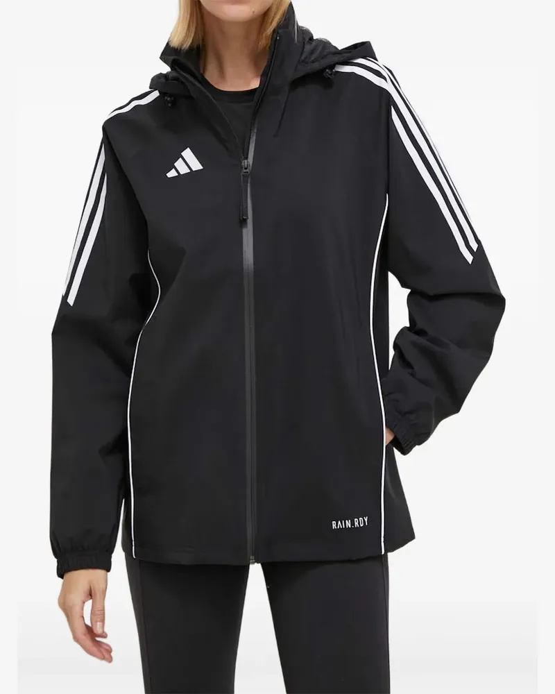 adidas Steppjacke mit drei Streifen - Schwarz Schwarz