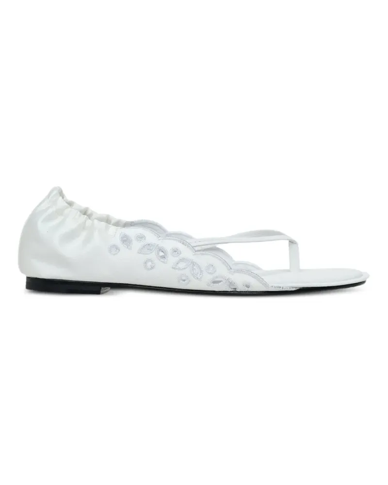 Jacquemus Les Sandales Nu-Pieds embroidered sandals - Weiß Weiß