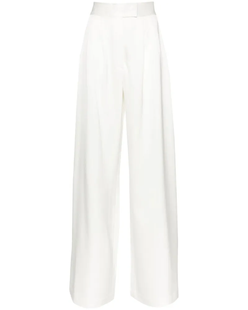 Alex Perry Satinhose mit weitem Bein - Weiß Weiß