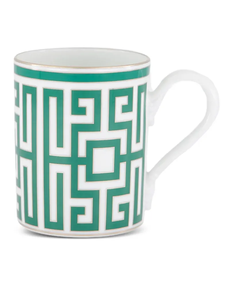 Ginori 1735 Geometrisch gemusterte Smeraldo Labirinto Tasse - Weiß Weiß
