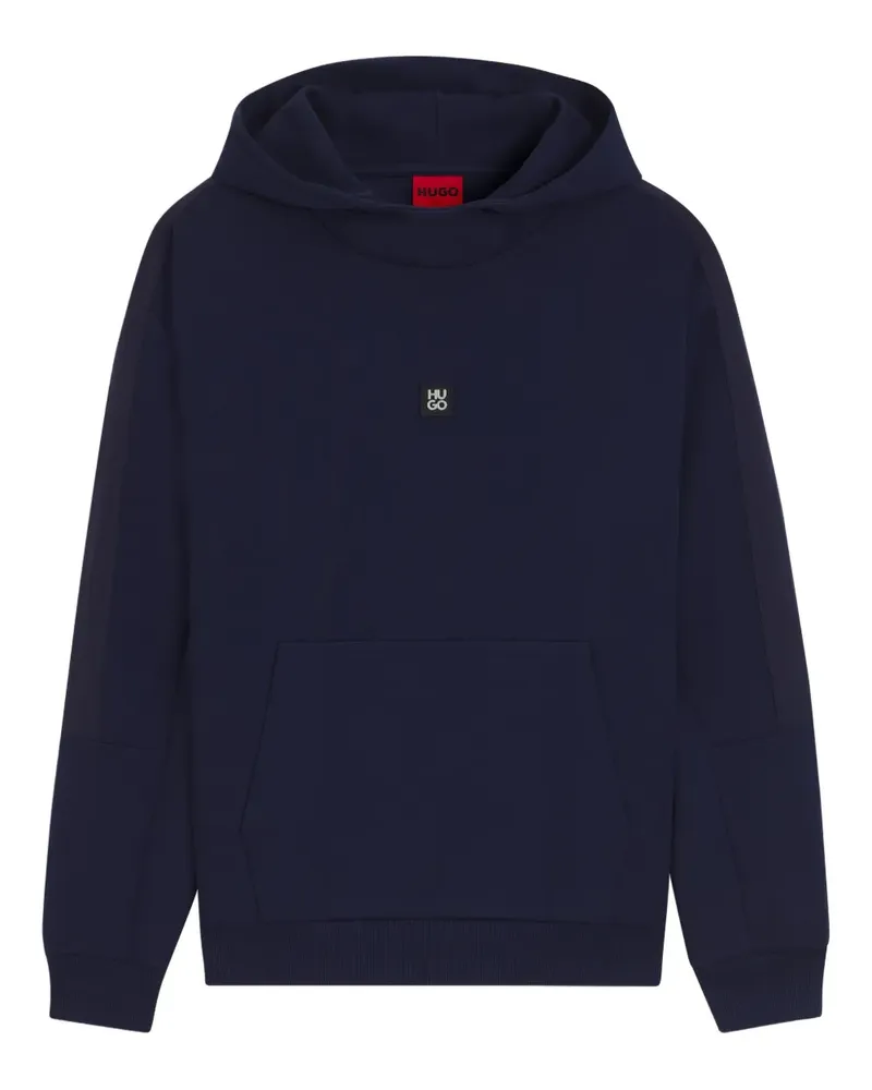 HUGO BOSS Hoodie mit Logo-Patch - Blau Blau