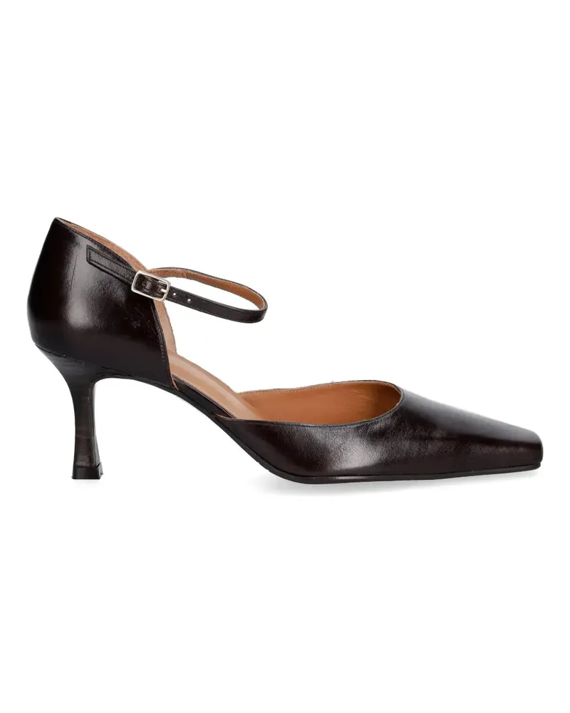 Billi Bi square-toe buckle-fastening pumps - Braun Braun