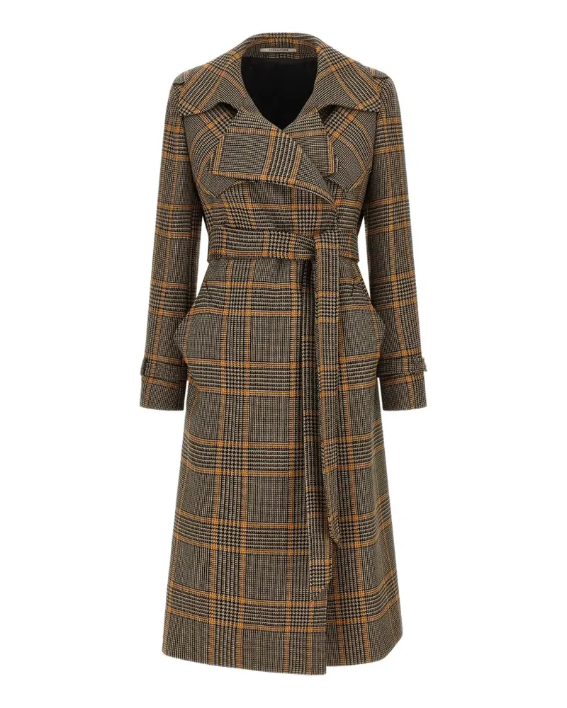 Tagliatore Carola check-pattern coat - Braun Braun