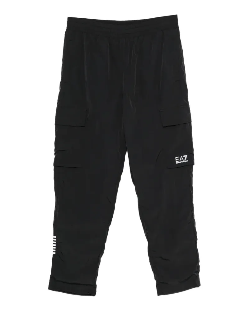 EA7 logo-print cargo pants - Schwarz Schwarz