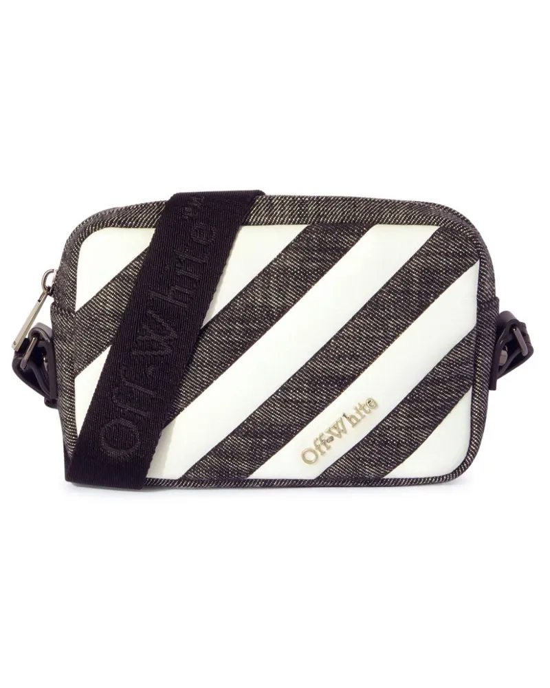 OFF-WHITE Schultertasche mit Steppung - Schwarz Schwarz