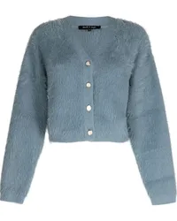 Tout a Coup Cropped-Cardigan aus Faux Fur Blau