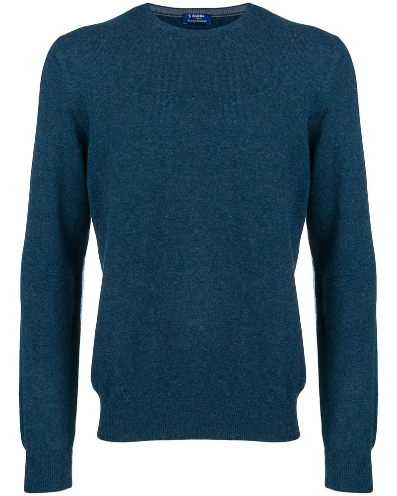 BARBA Klassischer Pullover Blau