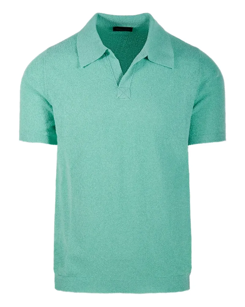 Roberto Collina T-Shirt mit Poloshirtkragen - Grün Grün