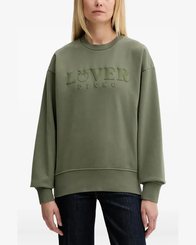 Pinko Sweatshirt mit Prägung - Grün Grün