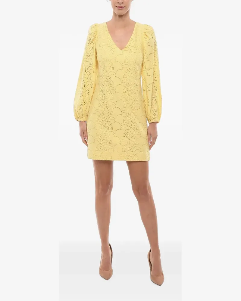 Samsøe & Samsøe ANAIN lace puff-sleeve mini dress - Gelb Gelb