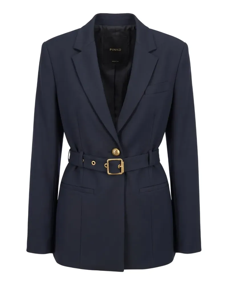 Pinko belted single-breasted blazer - Blau Blau