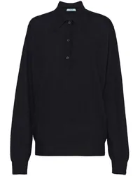 Prada Poloshirt aus Kaschmir Schwarz