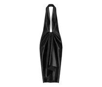 draped long dress - Schwarz