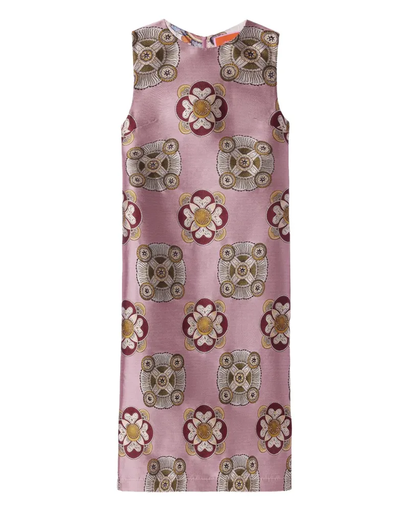 La DoubleJ Midikleid mit Blumenmuster - Rosa Rosa