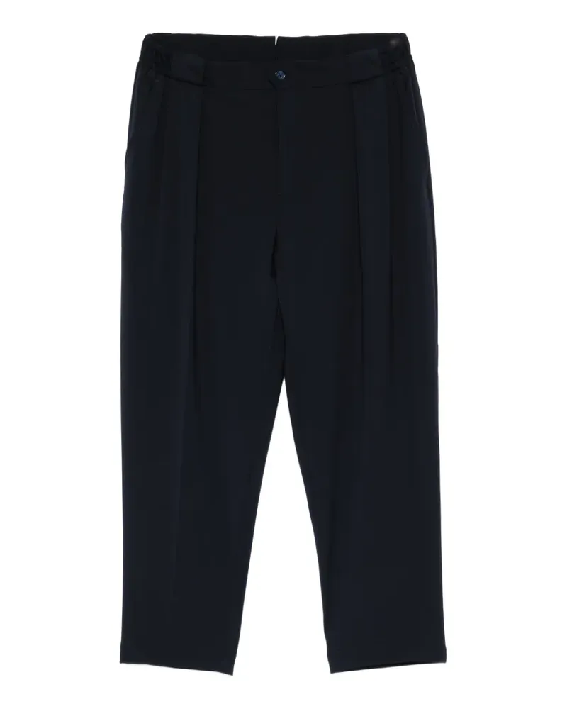 Luigi Bianchi Mantova pleated elasticated-waist trousers - Blau Blau