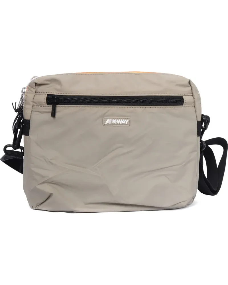 K-Way Kuriertasche mit Reißverschluss - Nude Nude