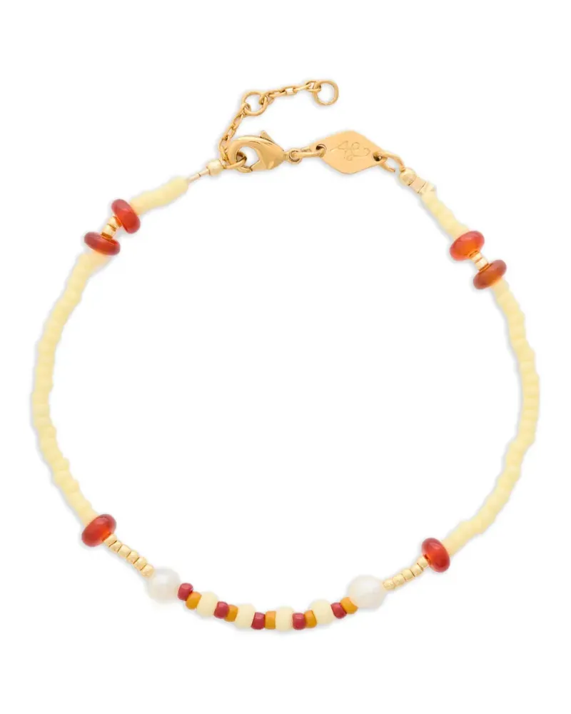 Anni Lu Dizzy Moon Armband mit Perlen - Gelb Gelb