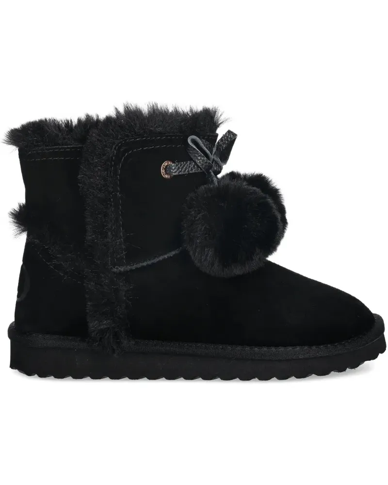 Liu Jo faux-fur pompom boots - Schwarz Schwarz
