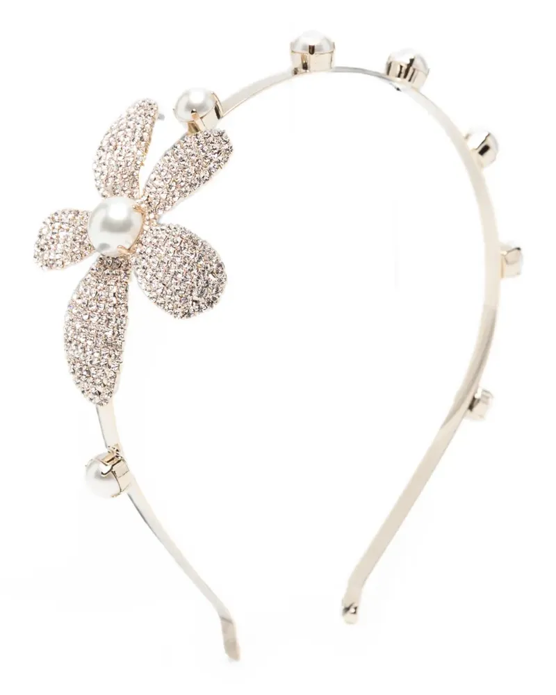 Rosantica crystal-embellished faux-pearl headband - Gold Gold