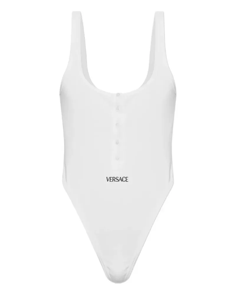 Versace Geknöpfter Body - Weiß Weiß