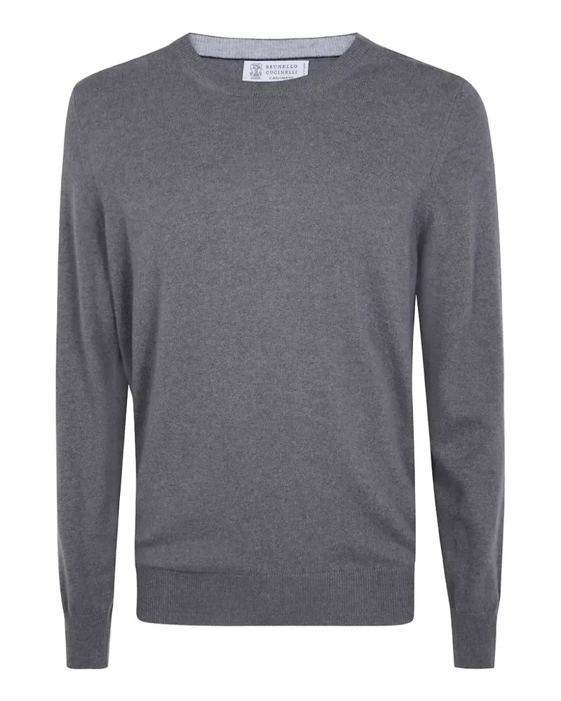 Brunello Cucinelli round-neck cashmere sweater - Grau Grau