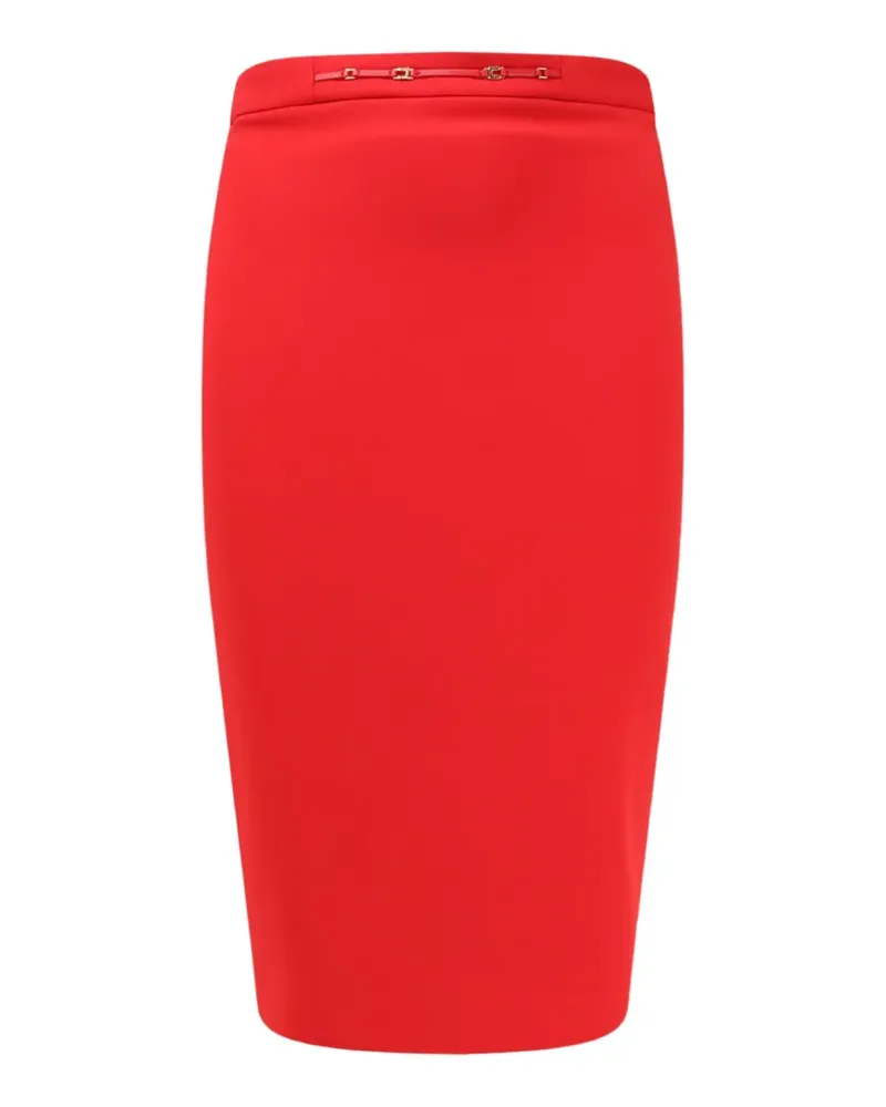 Elisabetta Franchi jewel-embellished midi pencil skirt - Rot Rot
