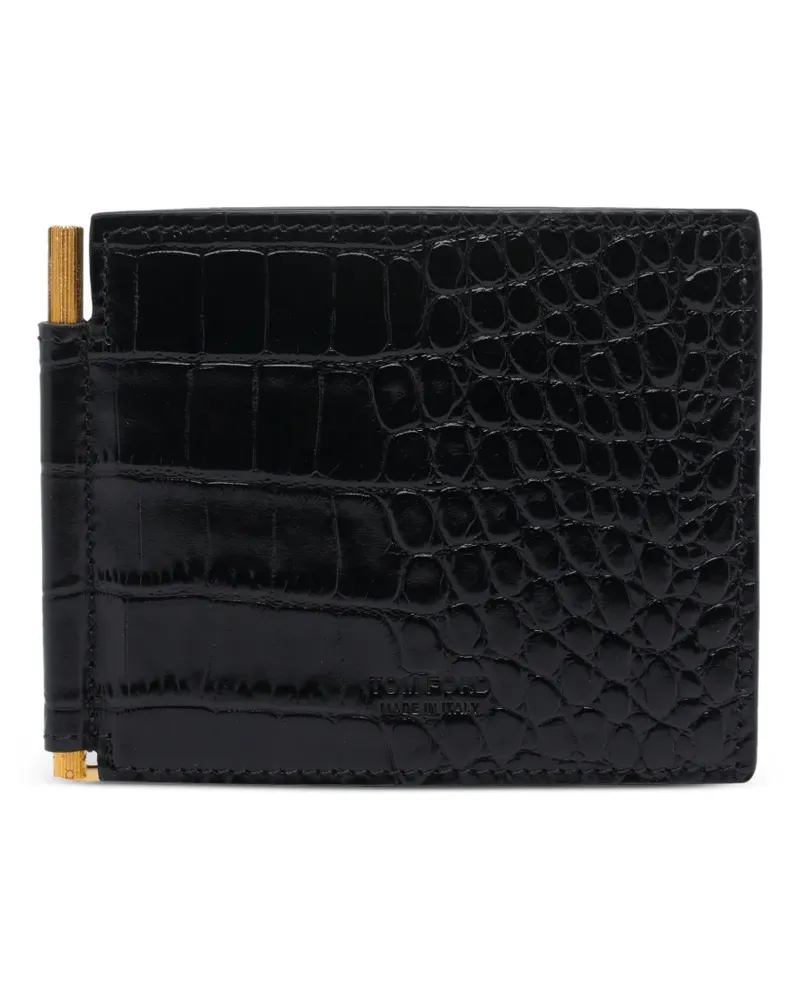 Tom Ford logo wallet - Schwarz Schwarz