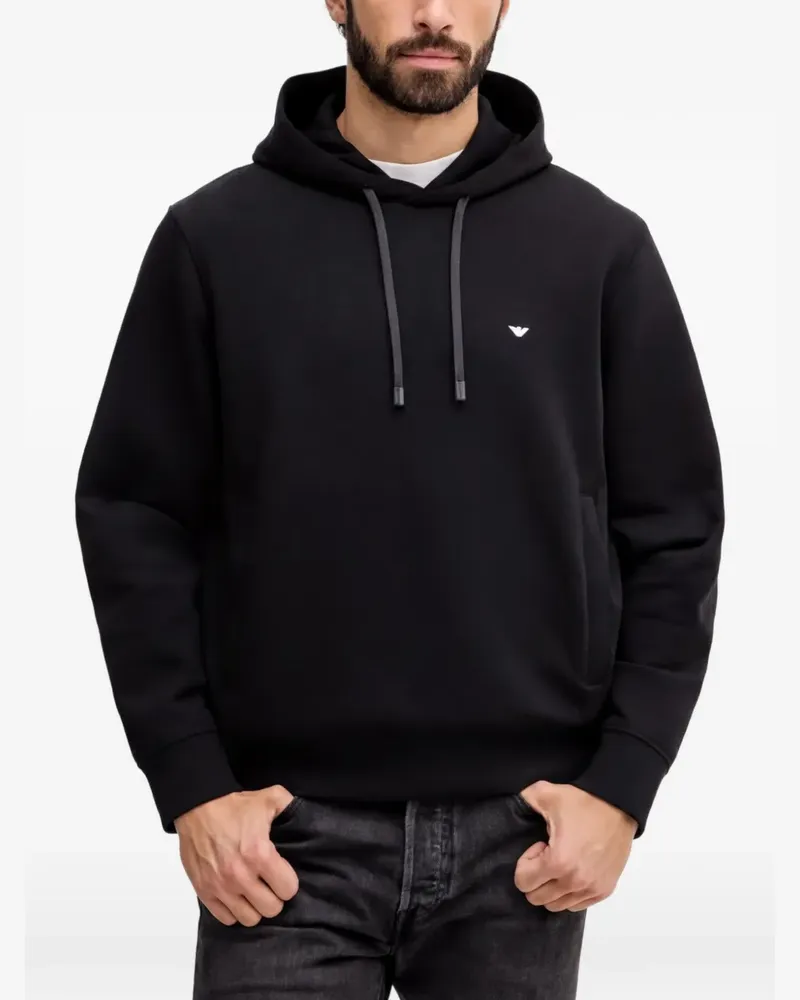 Emporio Armani Hoodie mit Logo - Schwarz Schwarz