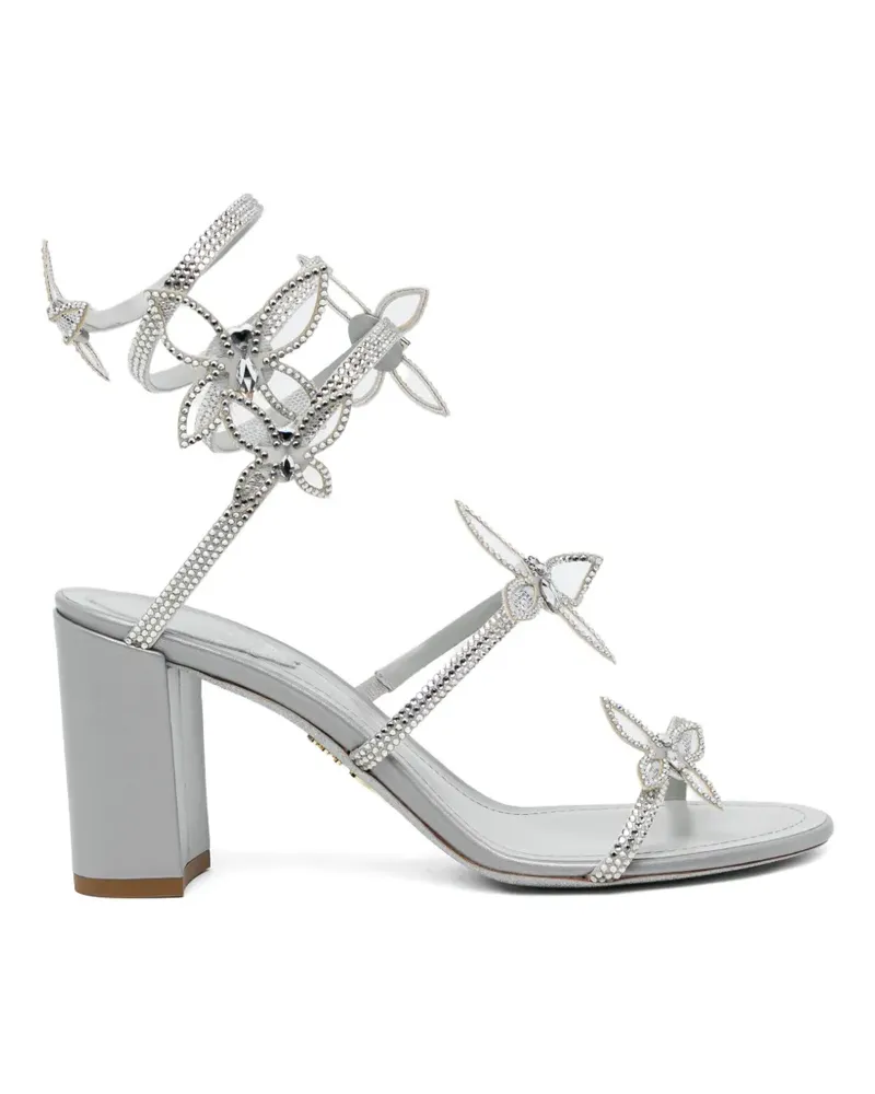 René Caovilla 80mm crystal-embellished sandals - Grau Grau