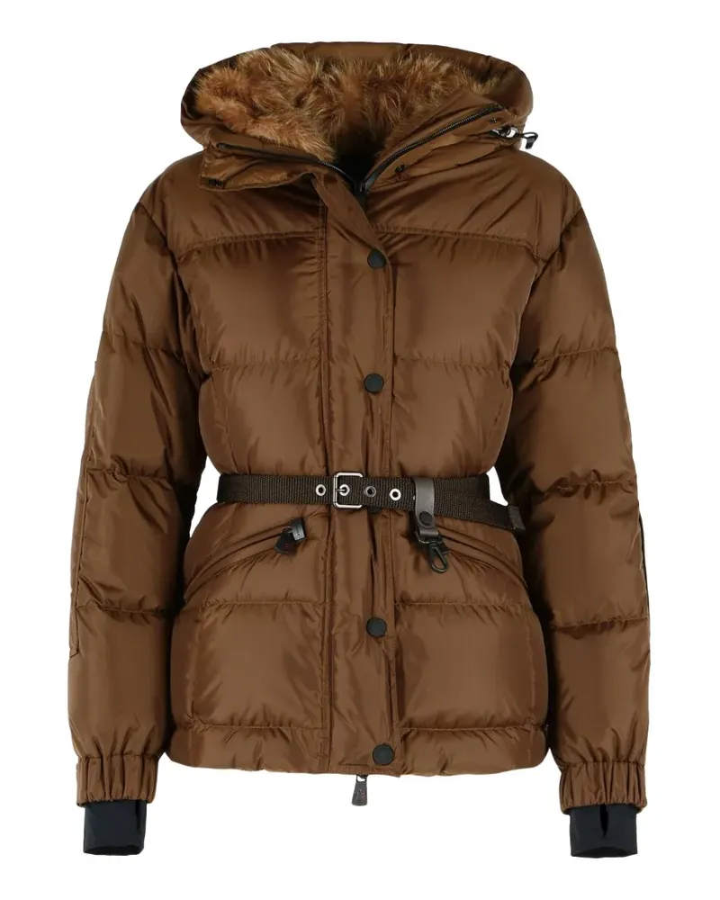 Moncler Kapuzenjacke mit Gürtel - Braun Braun