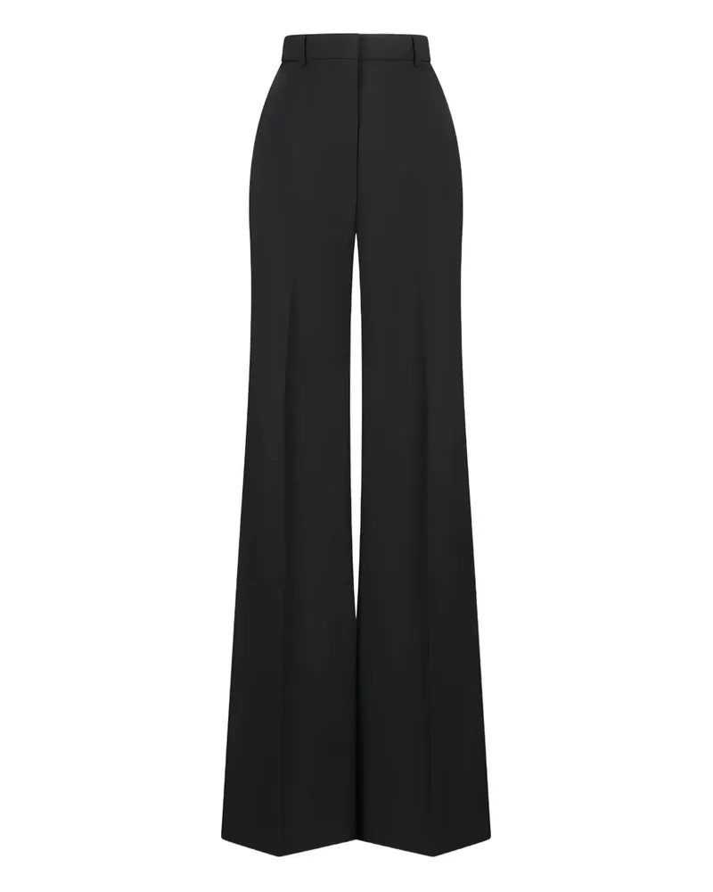 SPORTMAX Weite Hose mit hohem Bund - Schwarz Schwarz