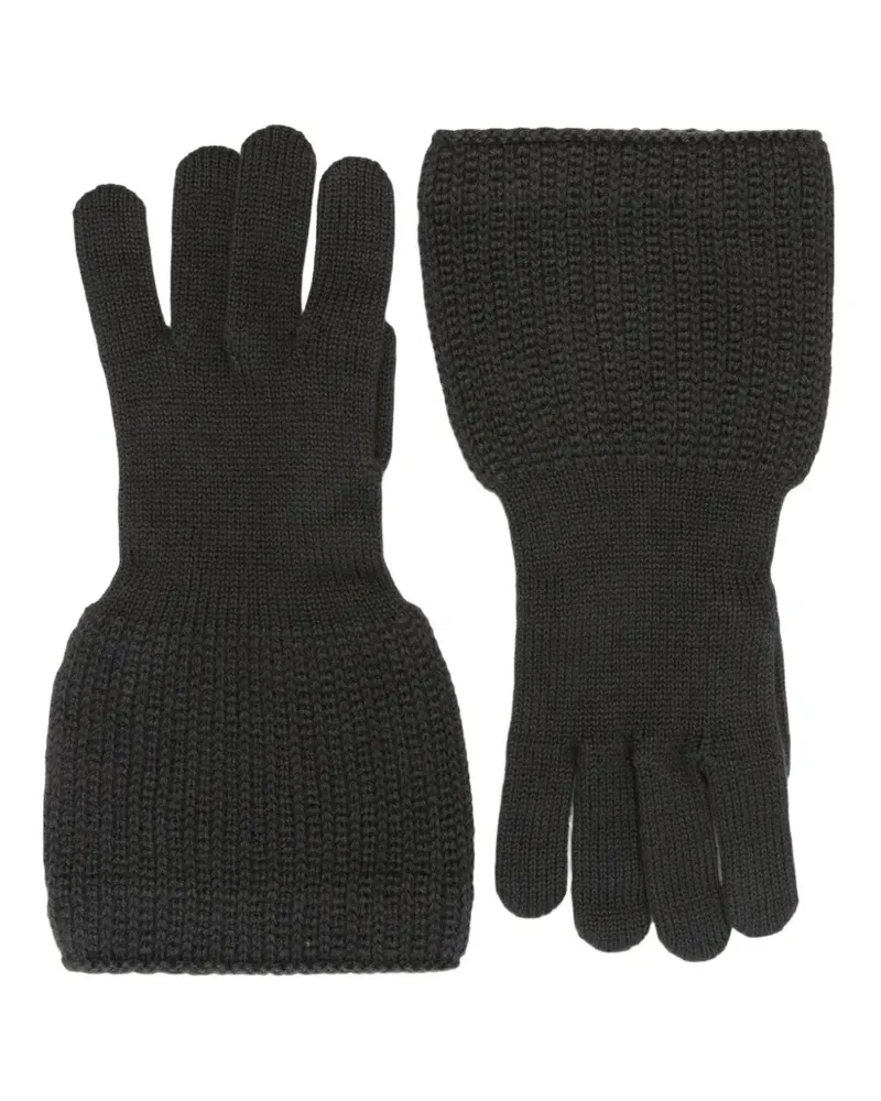 Yohji Yamamoto Gerippte Handschuhe - Grau Grau